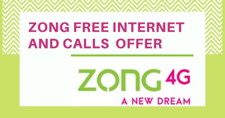 Zong Free Internet And Free Call Offers