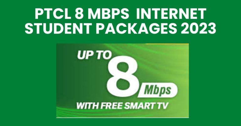PTCL 8 Mbps Internet student Packages 2023