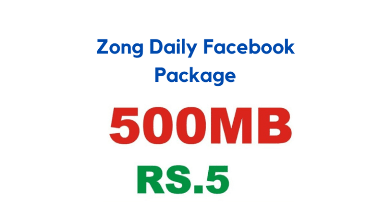 Zong Daily Facebook Package Rs 5
