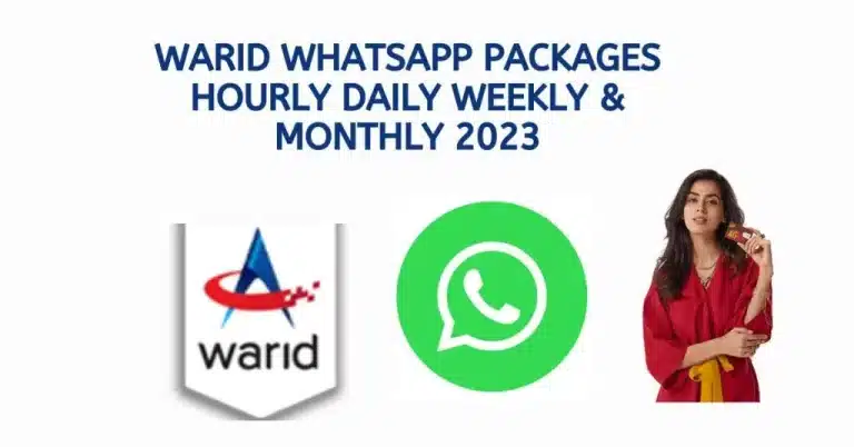 Warid Whatsapp Packages Hourly, Daily, Weekly & Monthly 2023