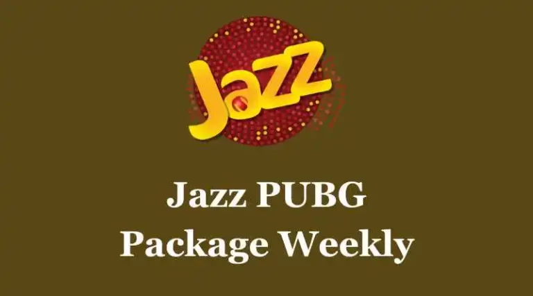 Jazz PUBG Package Weekly in 60 Rupees 2023
