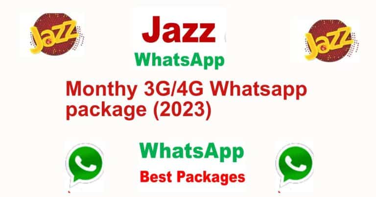 jazz Whatsapp Package Monthly 10GB 2023