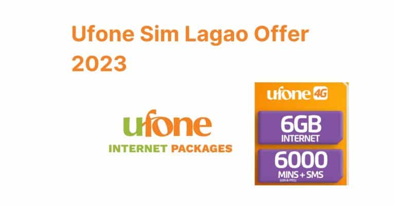 Sim Lagao offer Ufone