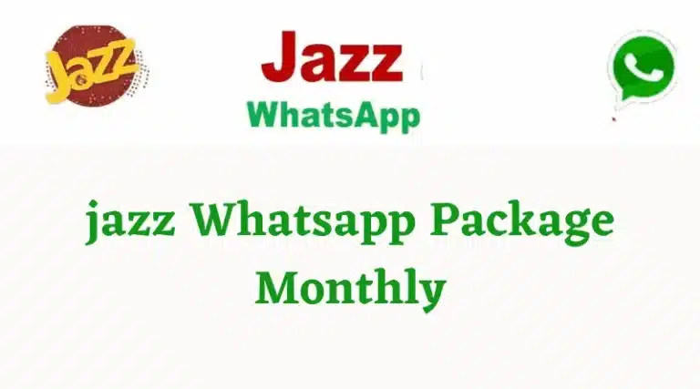 jazz Whatsapp Package Monthly Code 60 rupees 2023