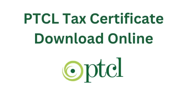 PTCL Tax Certificate Download