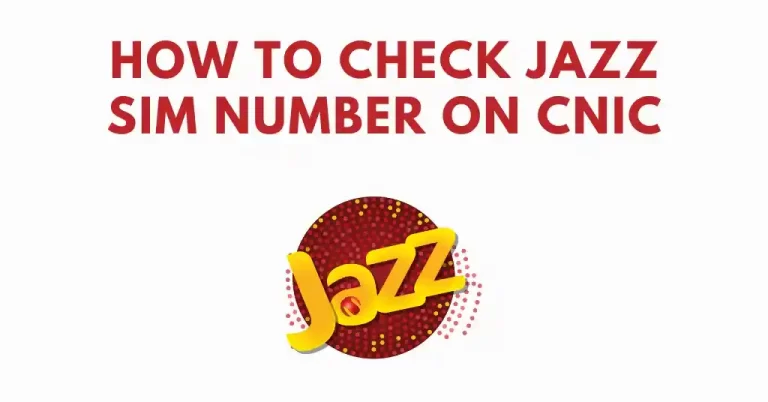 How to Check Jazz SIM Number On CNIC New Method 2023