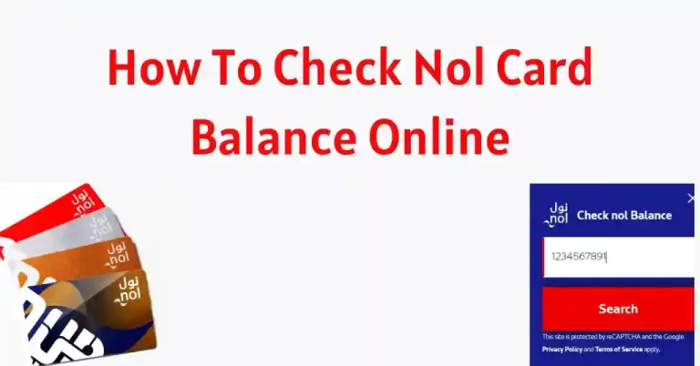 How To Check Nol Card Balance Online