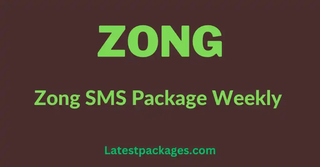 Zong SMS Package Weekly
