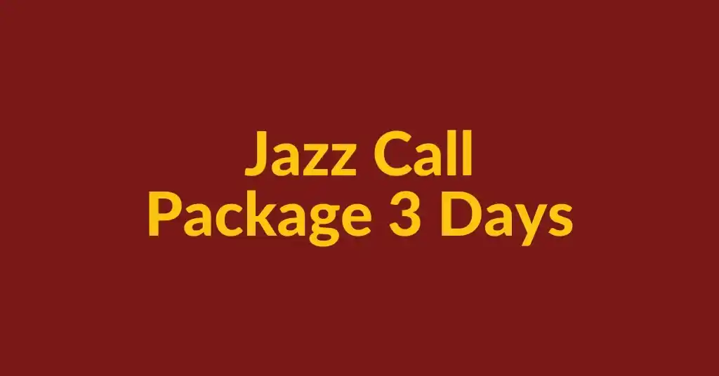 jazz call packages 3 days