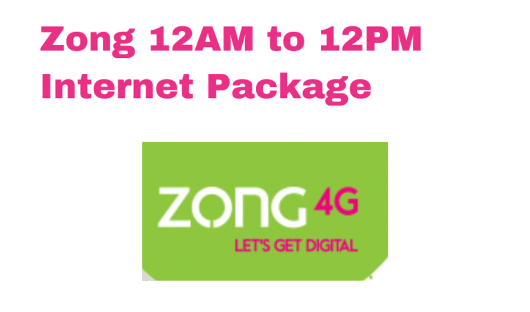 Zong 12AM to 12PM Internet Packages Detail 2024