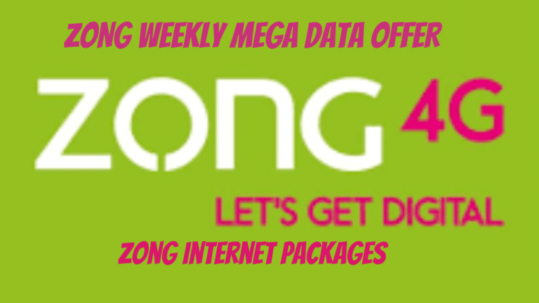 Zong Weekly  Mega Data Offer 2024 – Zong Internet Packages