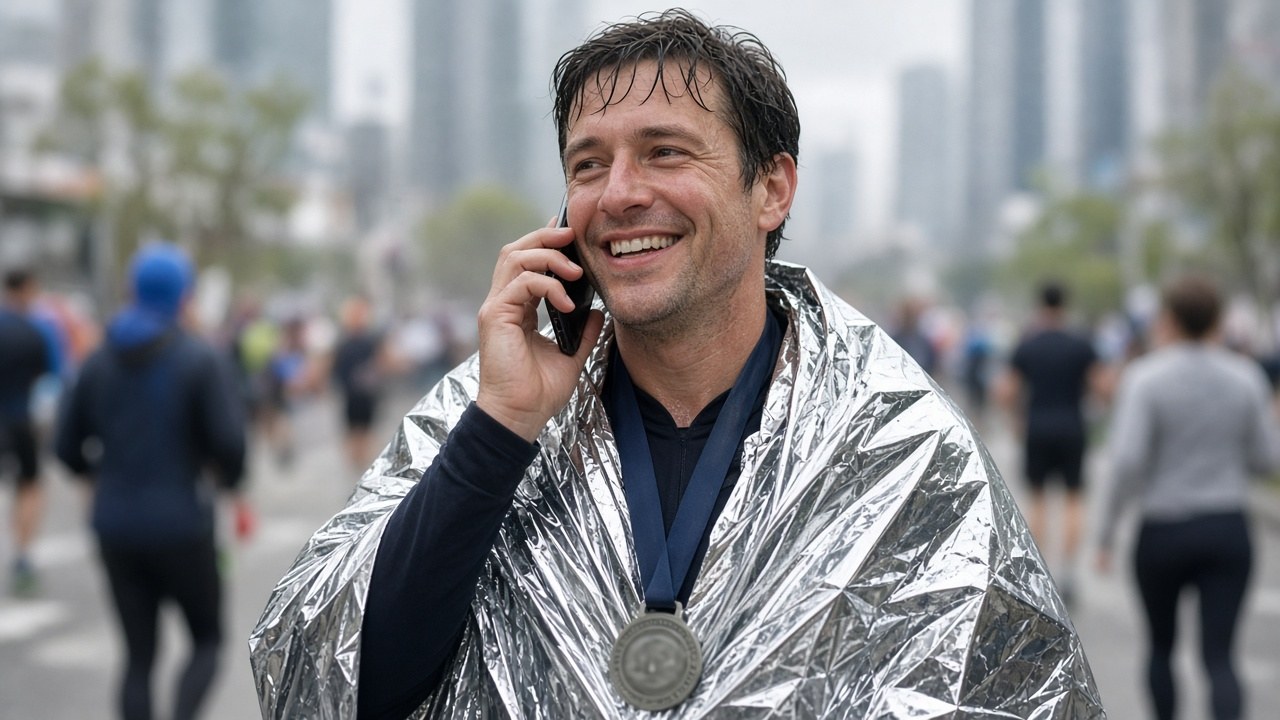 The phone call after the finish