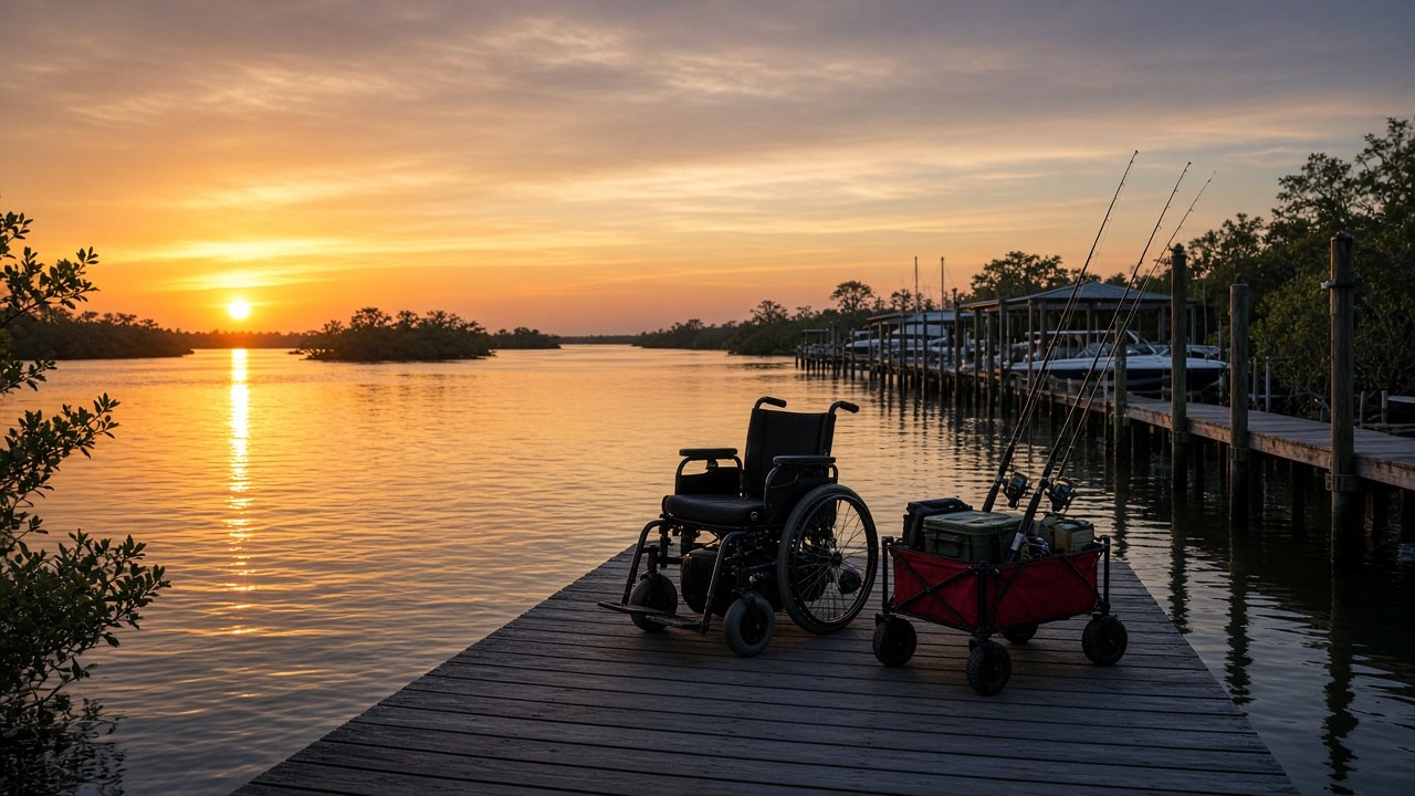 The quiet dock at sunset
