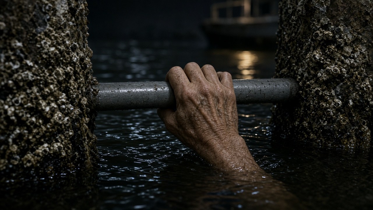 Holding on to the pipe in the dark