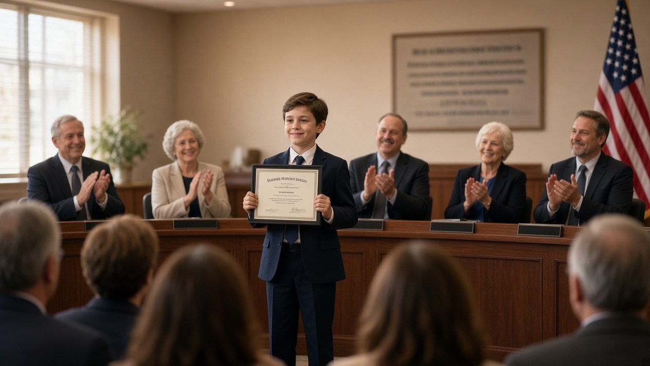 Honored by his town