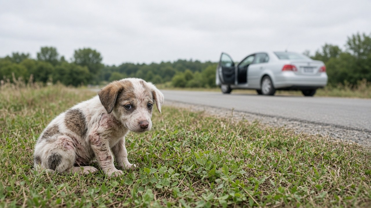 Found alone by the road