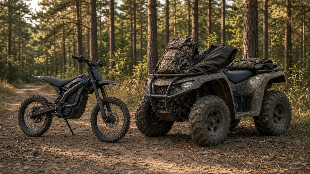 A pit bike, an ATV and 16 miles
