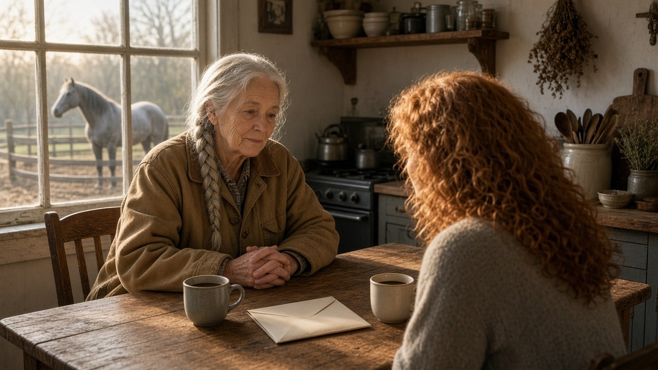 Grandma's sealed envelope on the kitchen table