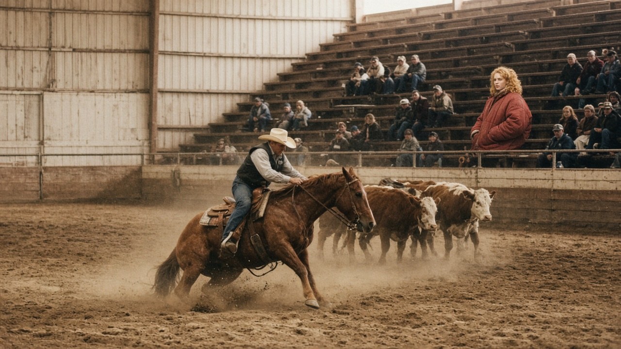 An old cutting horse show arena