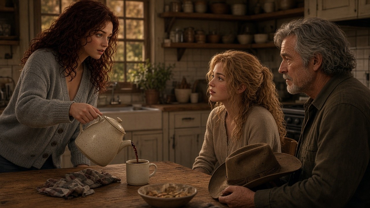 Vera telling her story in the kitchen