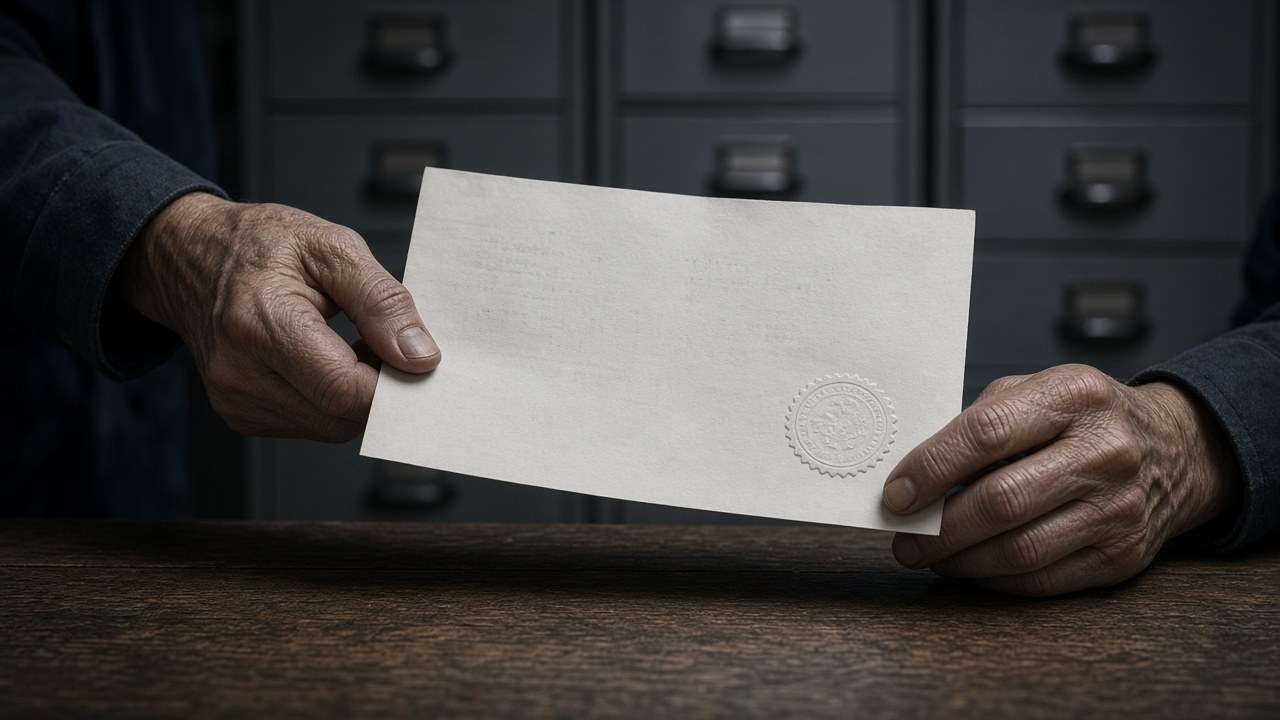The forged transfer and out-of-county stamp