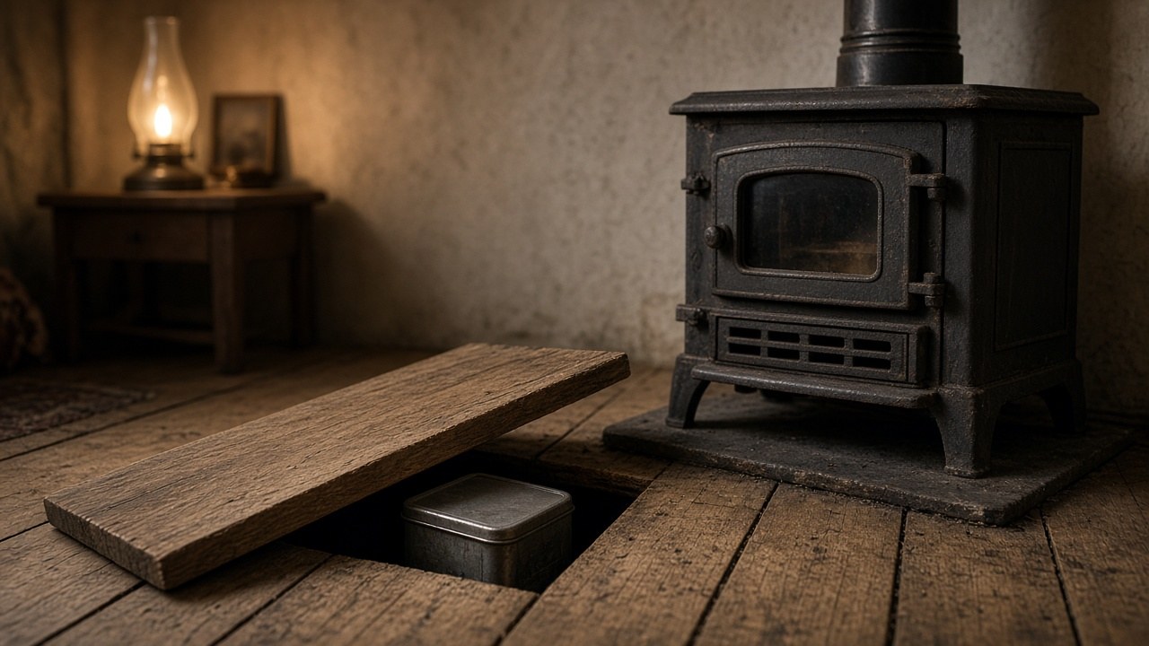 The hidden tin under the floorboard