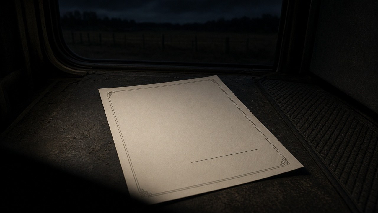 The quitclaim left in the truck