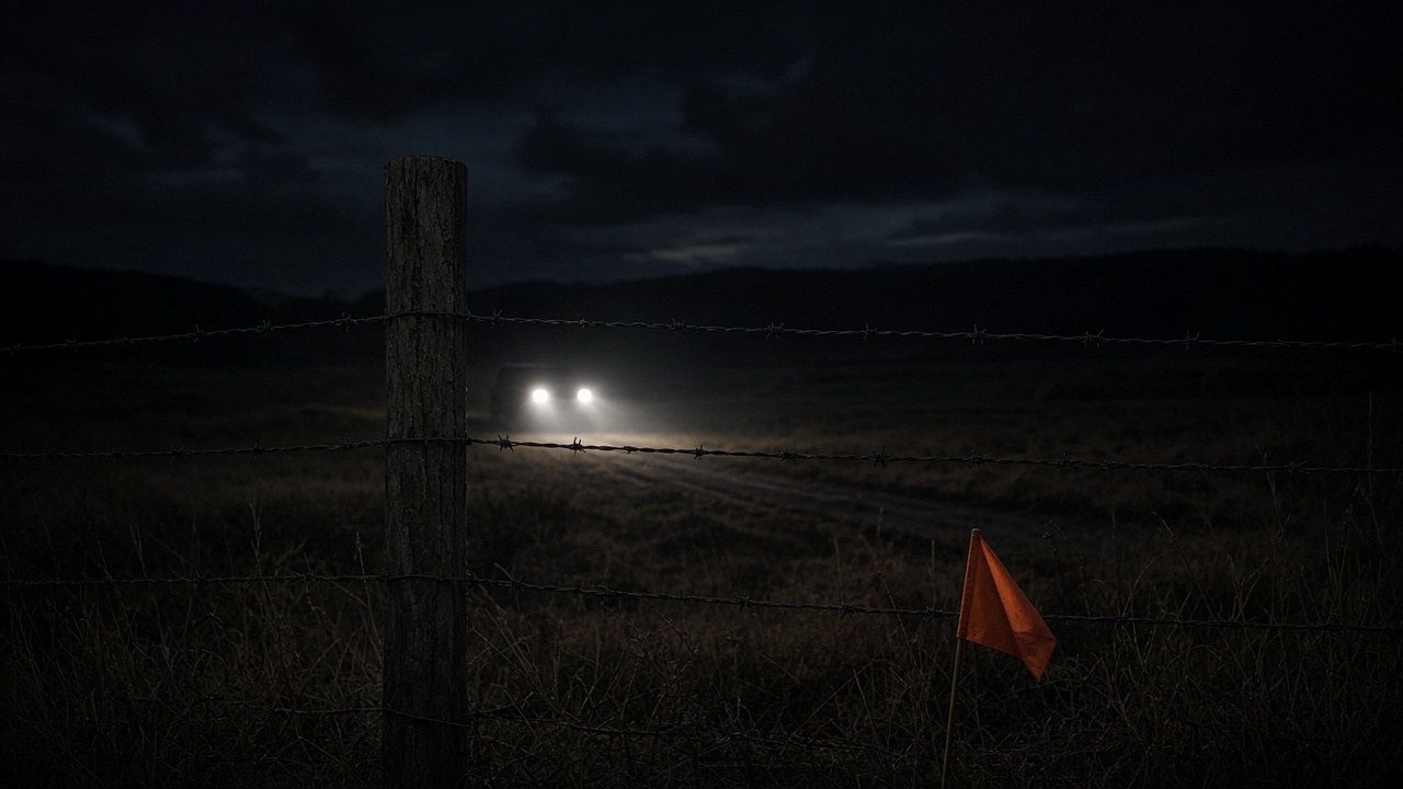 Second headlights on the fence line