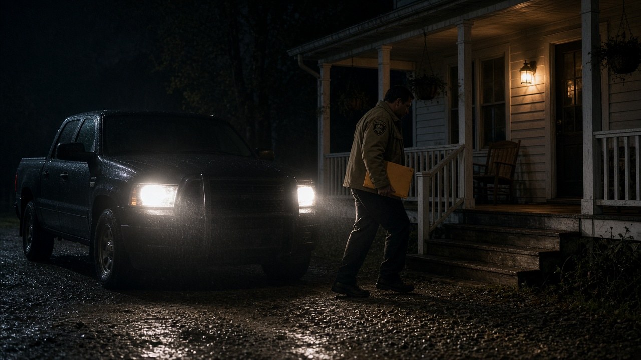 Sheriff Cole Pruitt arrives at June's