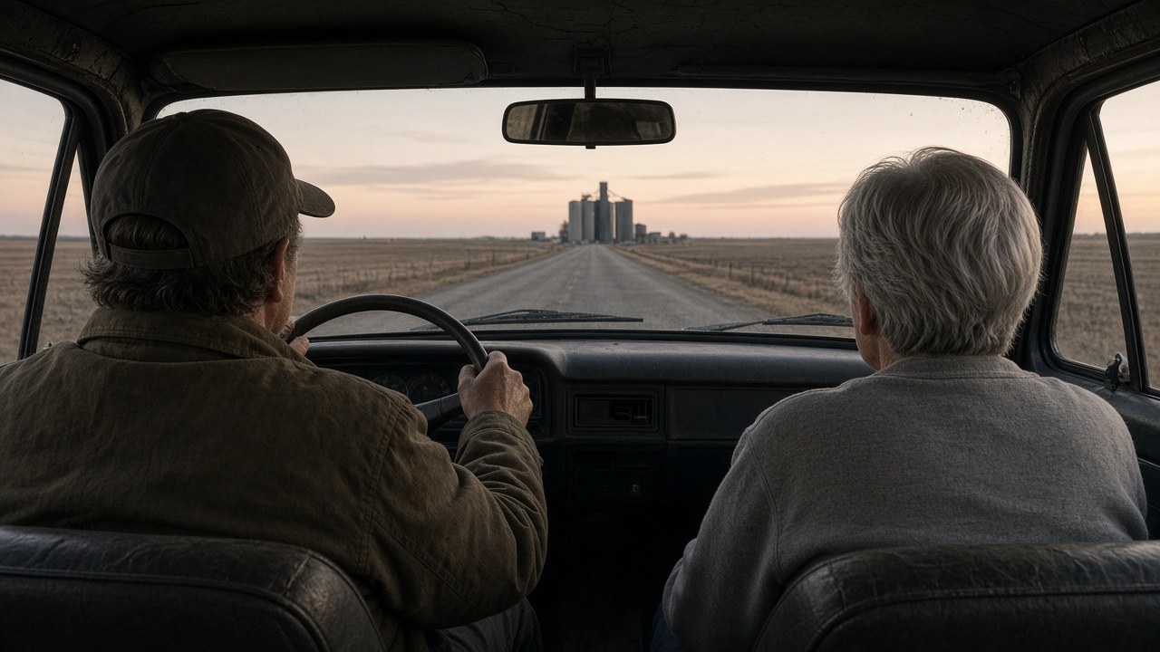 June drives Rita Lane down the county road
