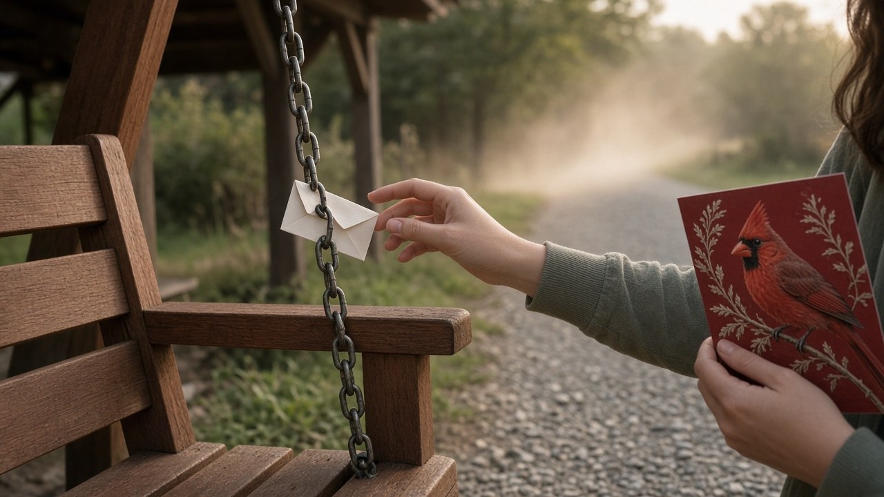 Four words tucked into the swing chain