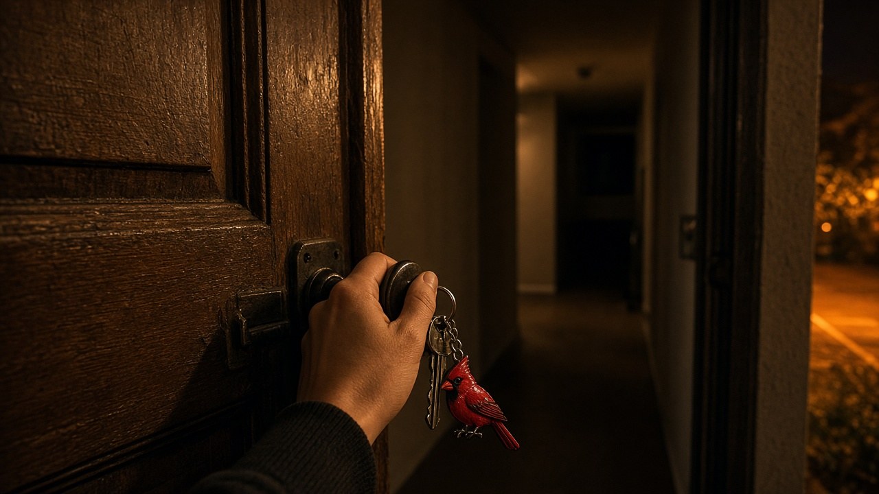 The cardinal key chain