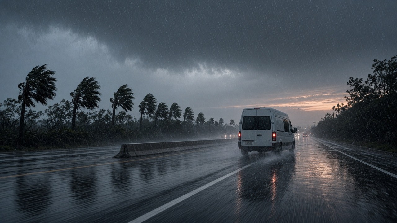 Driving through severe weather