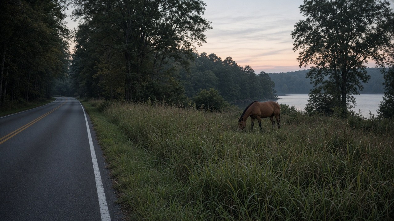 Loose near the reservoir roadside