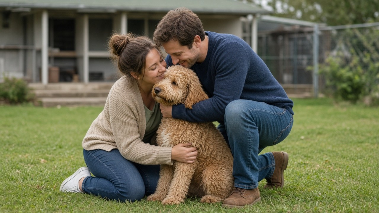 Rufus with his new family
