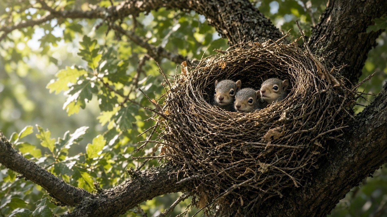A rare knot called a squirrel king