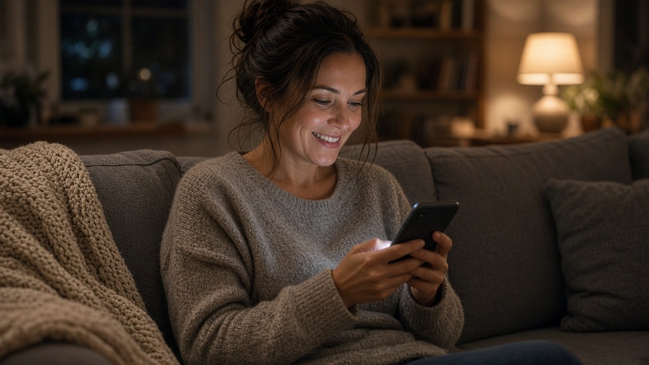 Catherine reading comments after her post went viral