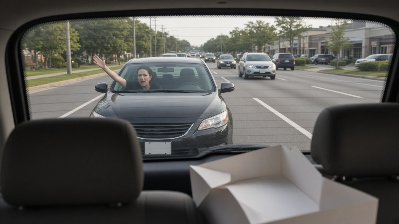 A stranger honking like crazy
